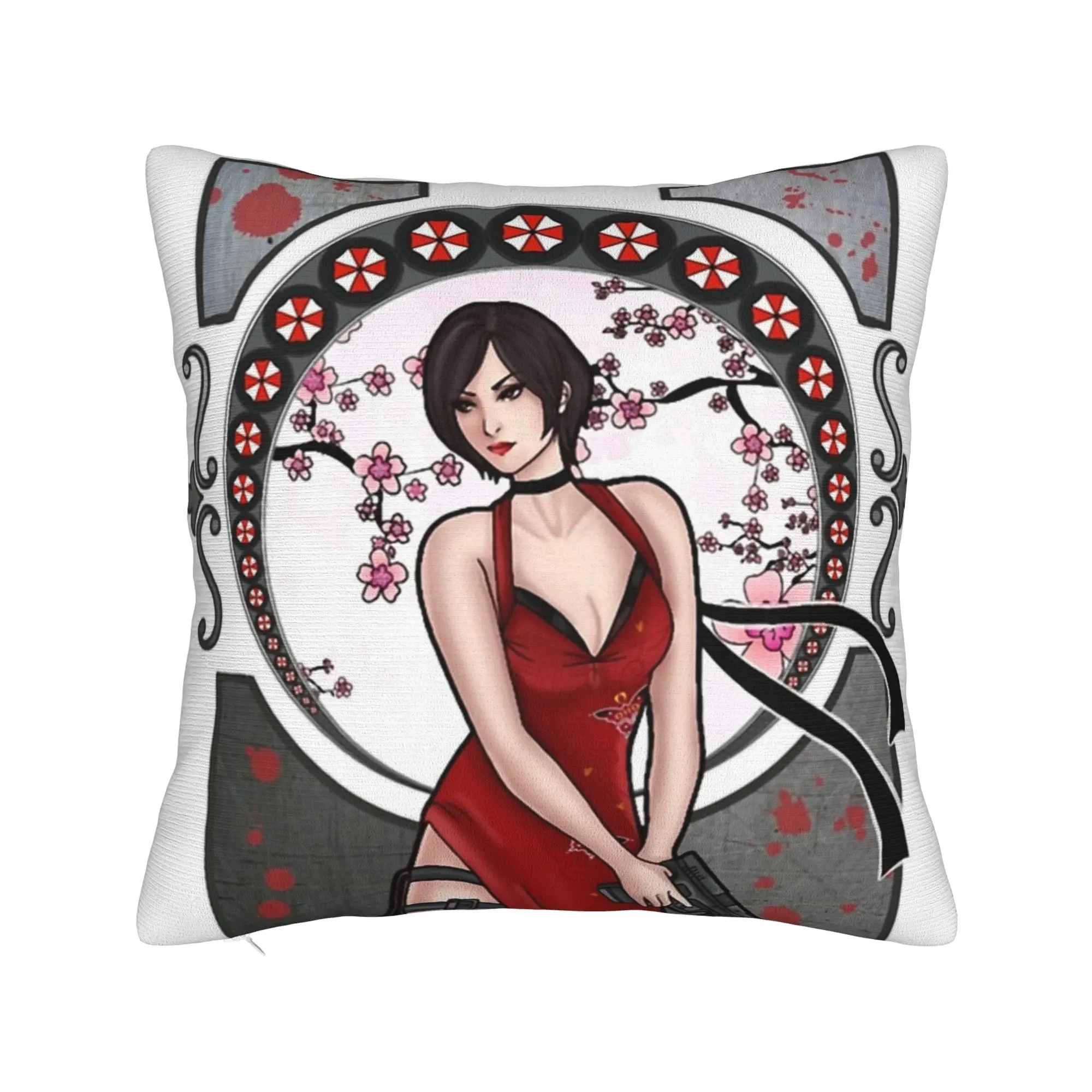 Ada Wong Residents Evils Pillowcase Double-sided Printing Fabric Cushion Cover Decorative  Pillow Case Cover Home Square 18''