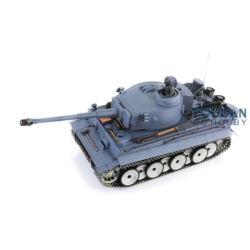 Stock américain 1/16 HENG LONG 3818 7.0 Tiger I RC réservoir avec baril recul pistes métalliques roues IR bataille BB Airsoft effet de fumée jouets
