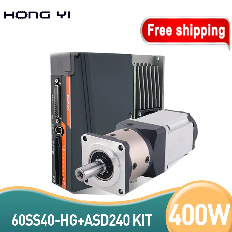 

AC200-240V 2.5A 1.3N.m 60SS40-HG10-1 ac servo motor High precision planetary reducer sewing machine gearbox Servo Motor 400W