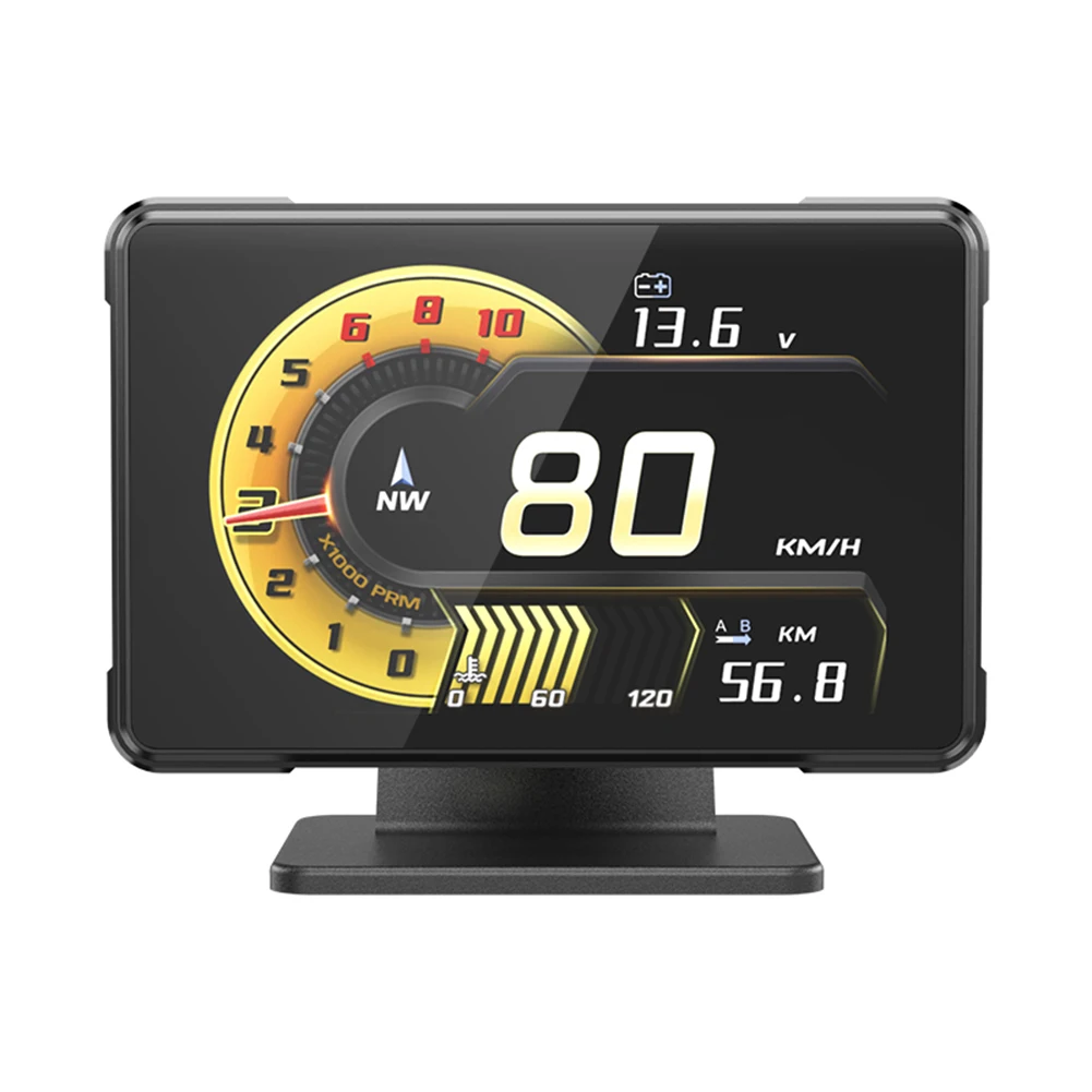 

New Car Head Up Displa Meter HUD Voltage Speed RPM Turbo Oil Temp Gauge Headup Display For Center Console