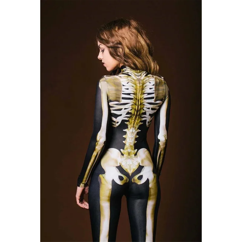 Halloween Carnival Jumpsuit Kids Adults Scary Skeleton Cosplay Costumes Boys Girls Fancy Dress Up Party Devil ir;l5