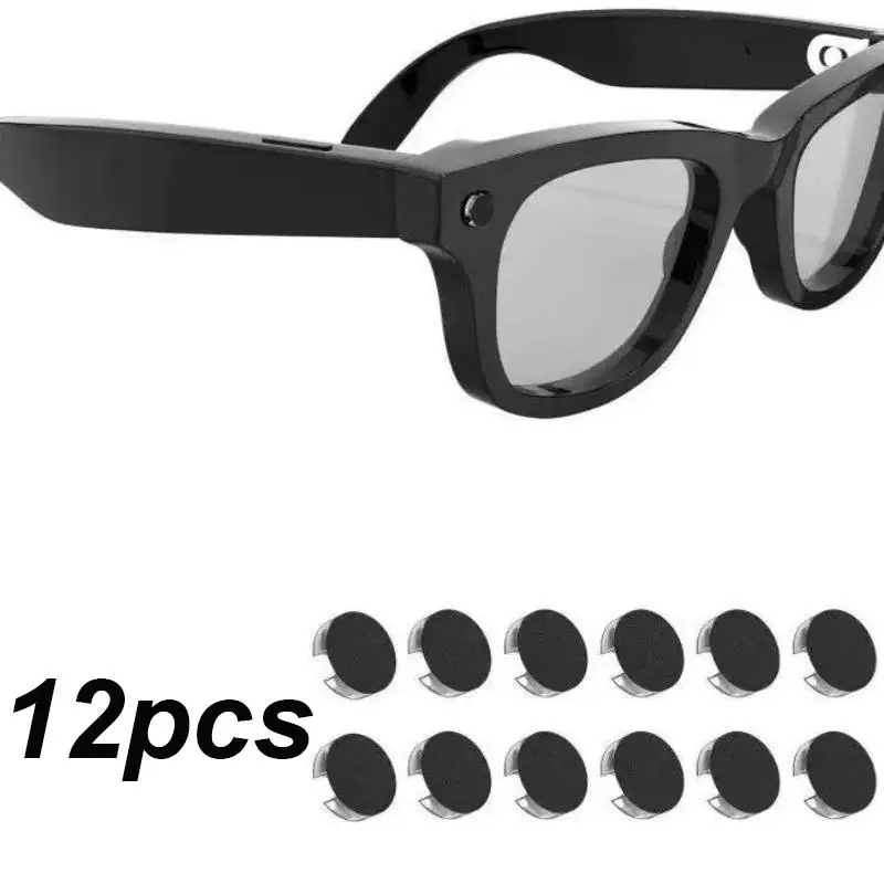 NEW 12Pcs Low Tack Restickable Silicone LED Light Blocking Sticker Glasses Side Shield Baffle Anti Glare LED Light Cover Sticker