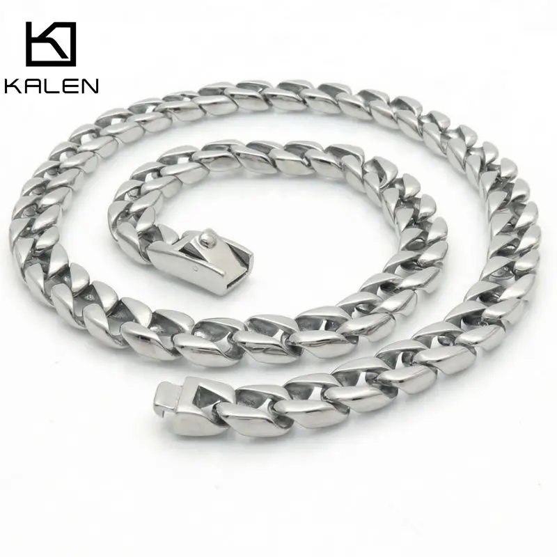 KALEN Herren Punk Kubanische Kette Halskette Innovativer Rap-Künstler Halsreif Trendiges Street-Style Handgelenk-Accessoire Punk Street-Style Schmuck