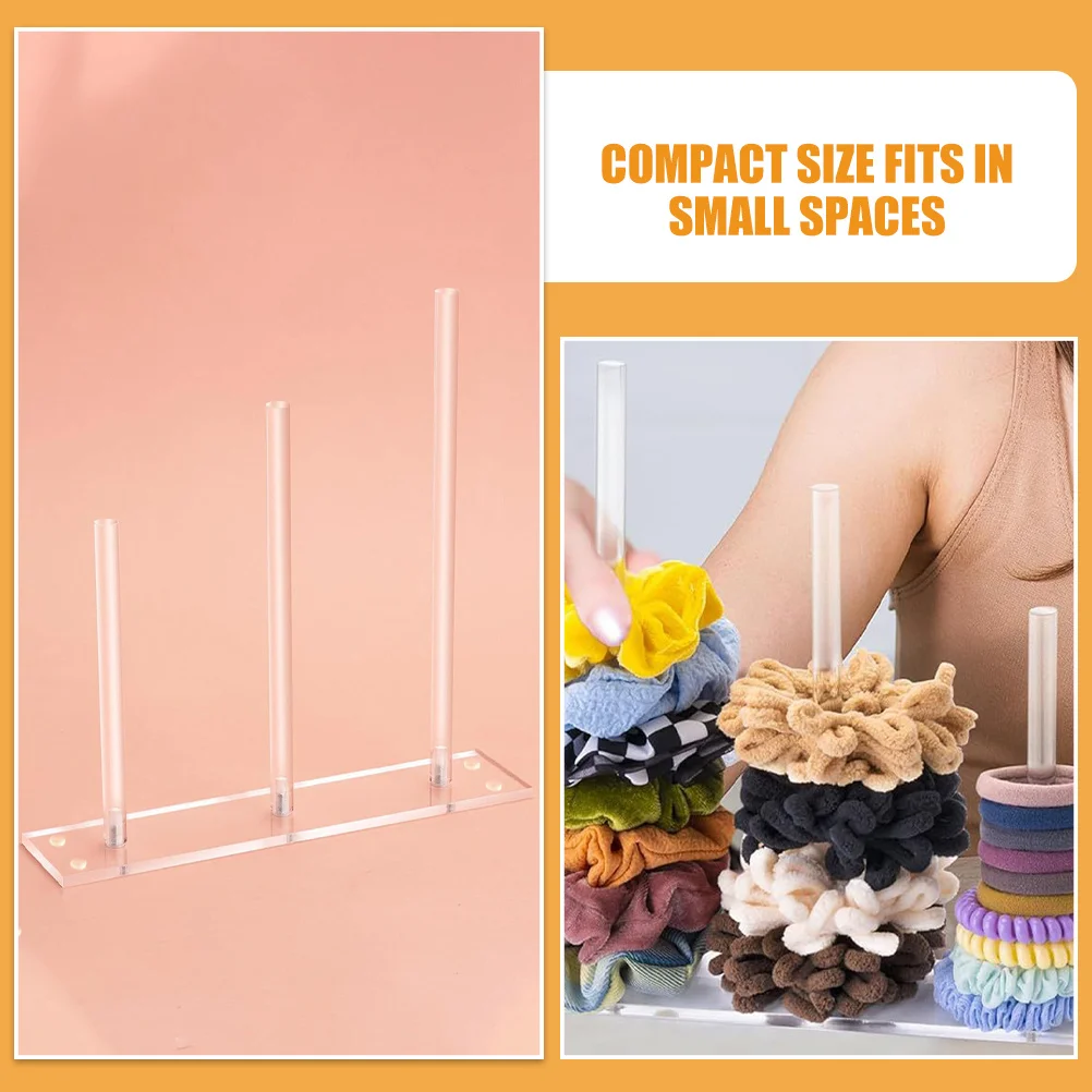 

Clear Acrylic Scrunchies Holder Stand Organizer For Hair Ties Hairbands Display Rack Hairband Storage Stand Desktop Vertical