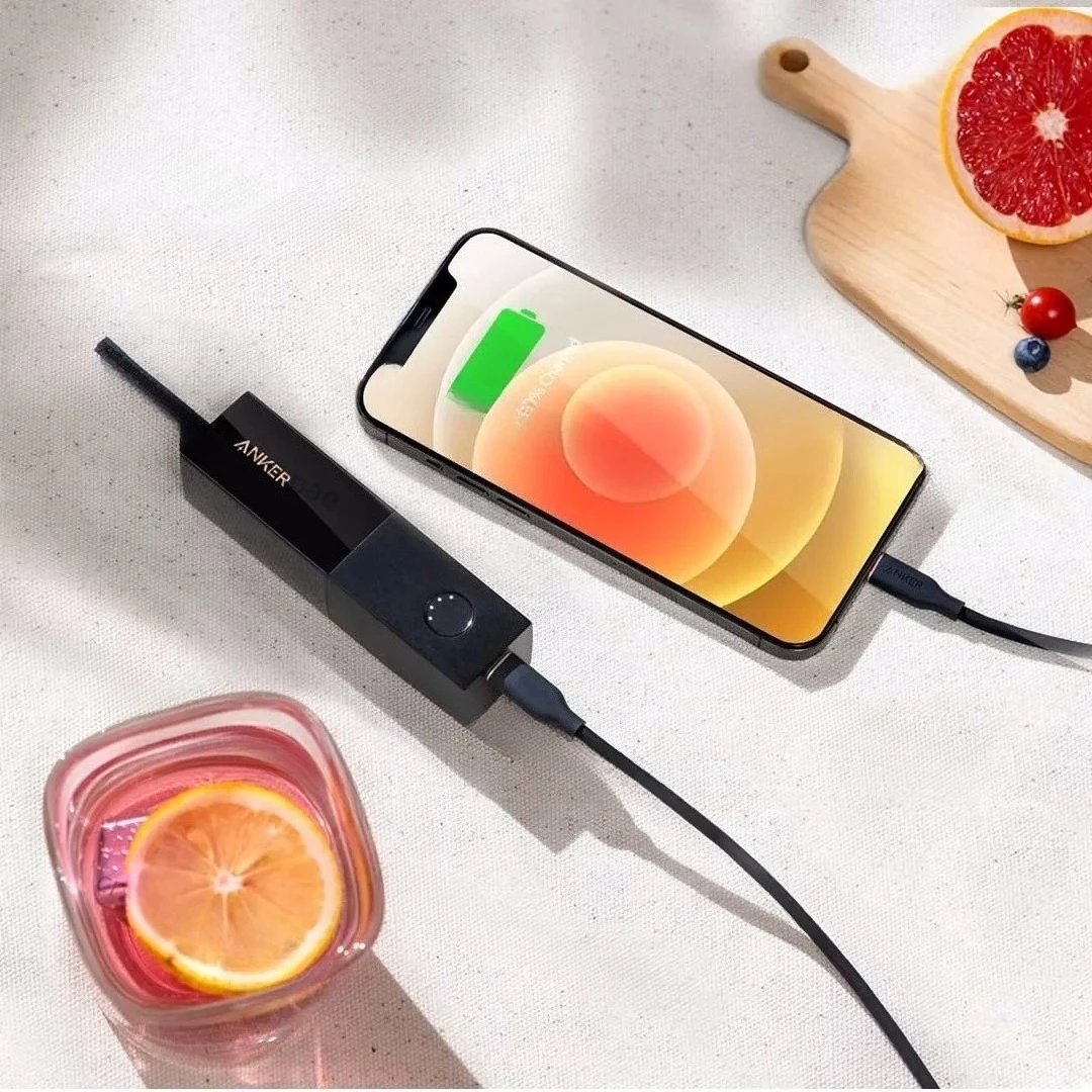 Anker 5000mah Energy Bar Power Bank Compact Portable 2-in-1 Charger with Plug A1633