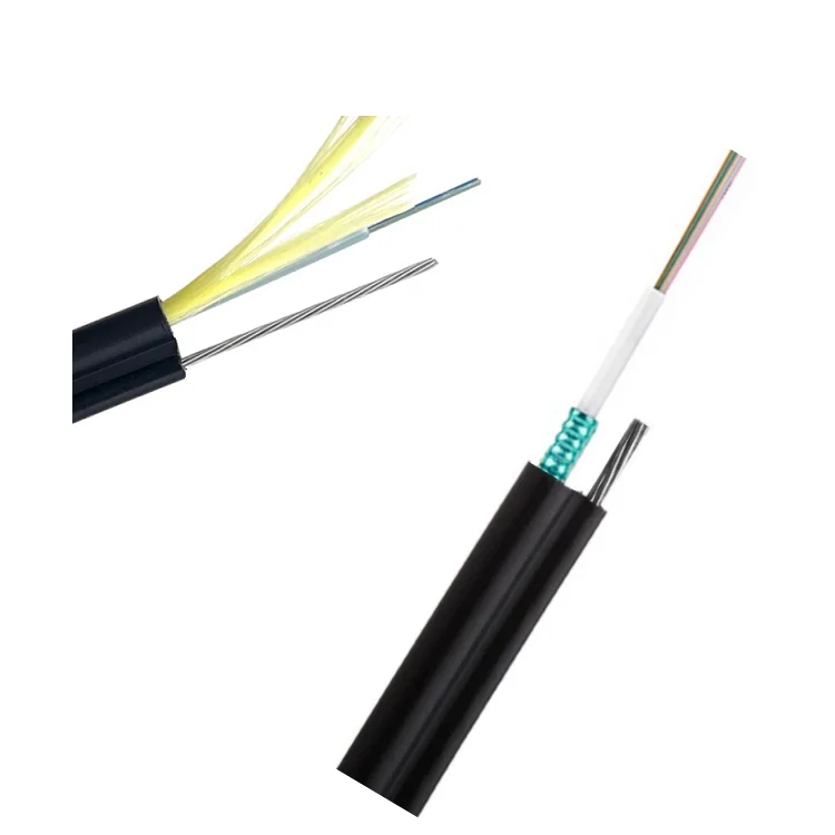 drop steel messenger 7*0.4mm EPON ONU fiber Optical cables 4/12/24 cores