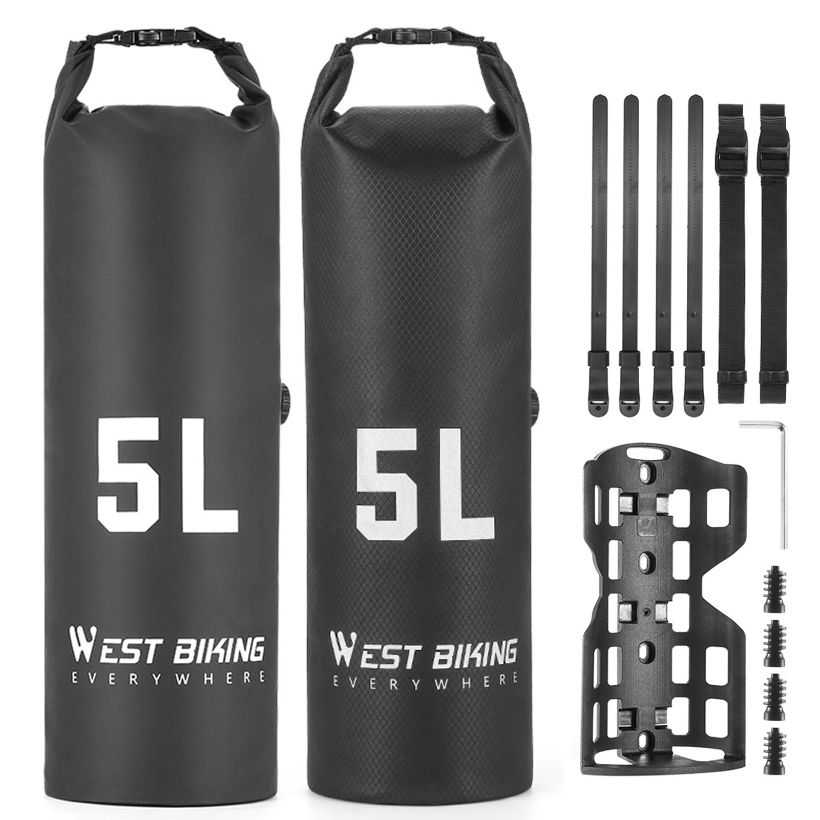 

Велосумка на вилку 5 л, водонепроницаемая, для горных и шоссейных велосипедов, с прочным основанием, простая установка для гравийных велосипедов, шоссейных велосипедов и самокатов