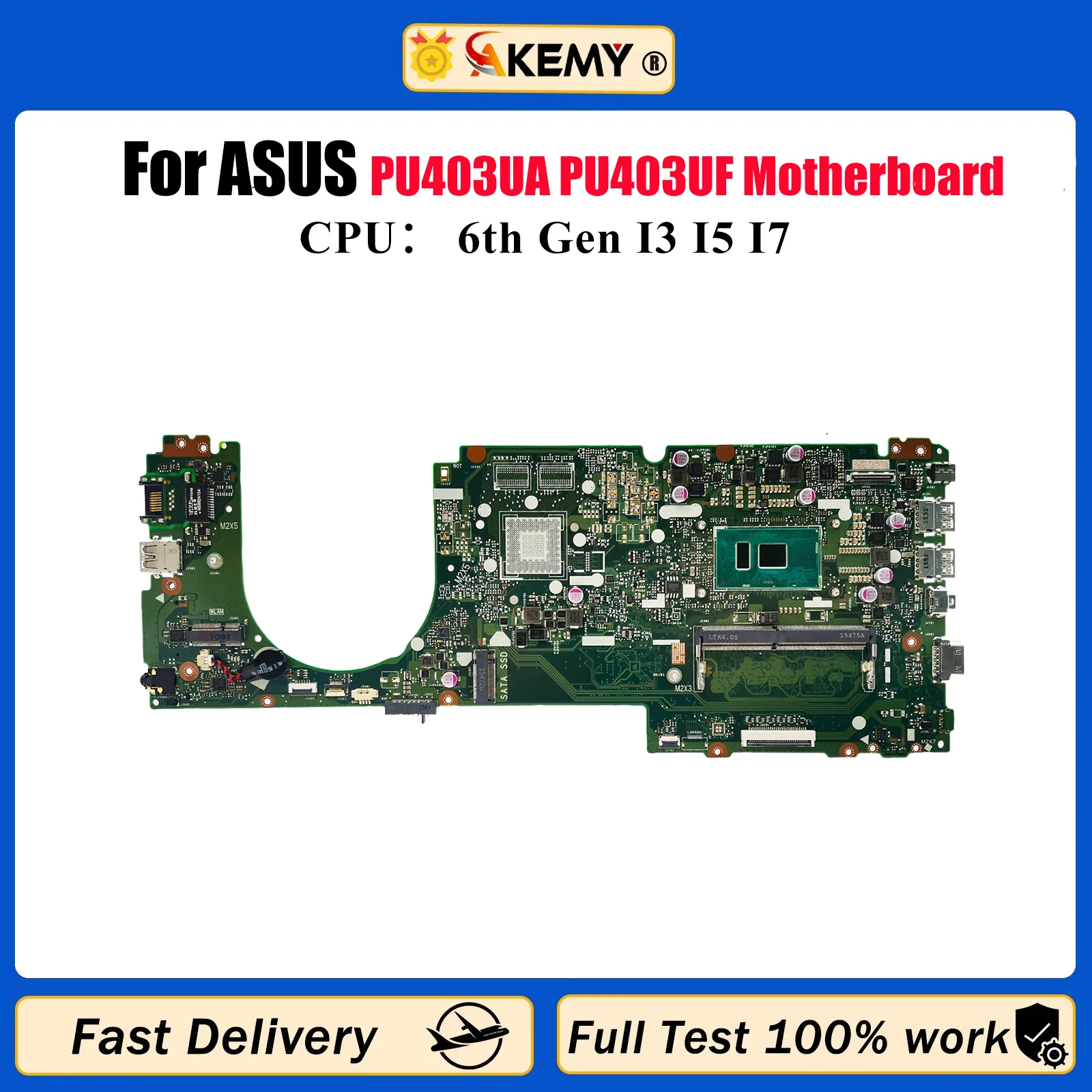 

Материнская плата для ноутбука PU403UA для ASUS VivoBook PU403U PU403UA PU403UF, материнская плата для ноутбука с процессором I3 I5 I7, 100% тестирование, ОК, быстрая доставка