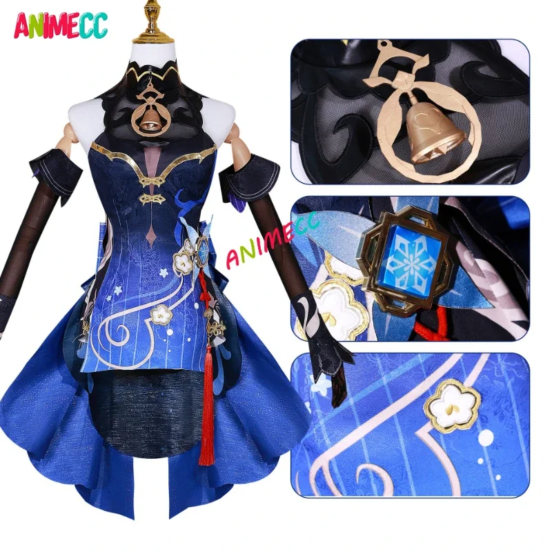 ANIMECC in Stock Ganyu Cosplay Dress Genshin Impact Lantern Rite New Skin Anime Game Uniform Halloween Party Outfit for Women