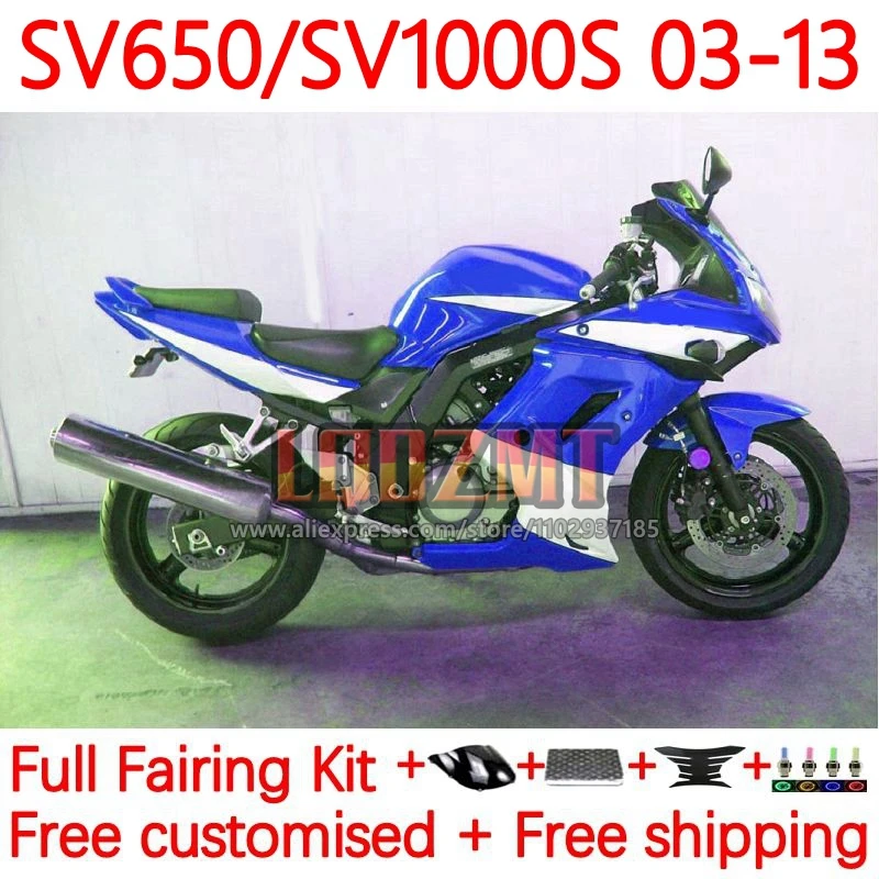 Body For SUZUKI SV650S SV1000S 03-13 SV 650S blue factory 1000S 2003 2004 2005 2006 2007 2008 09 10 11 12 13 Fairings 179No.99