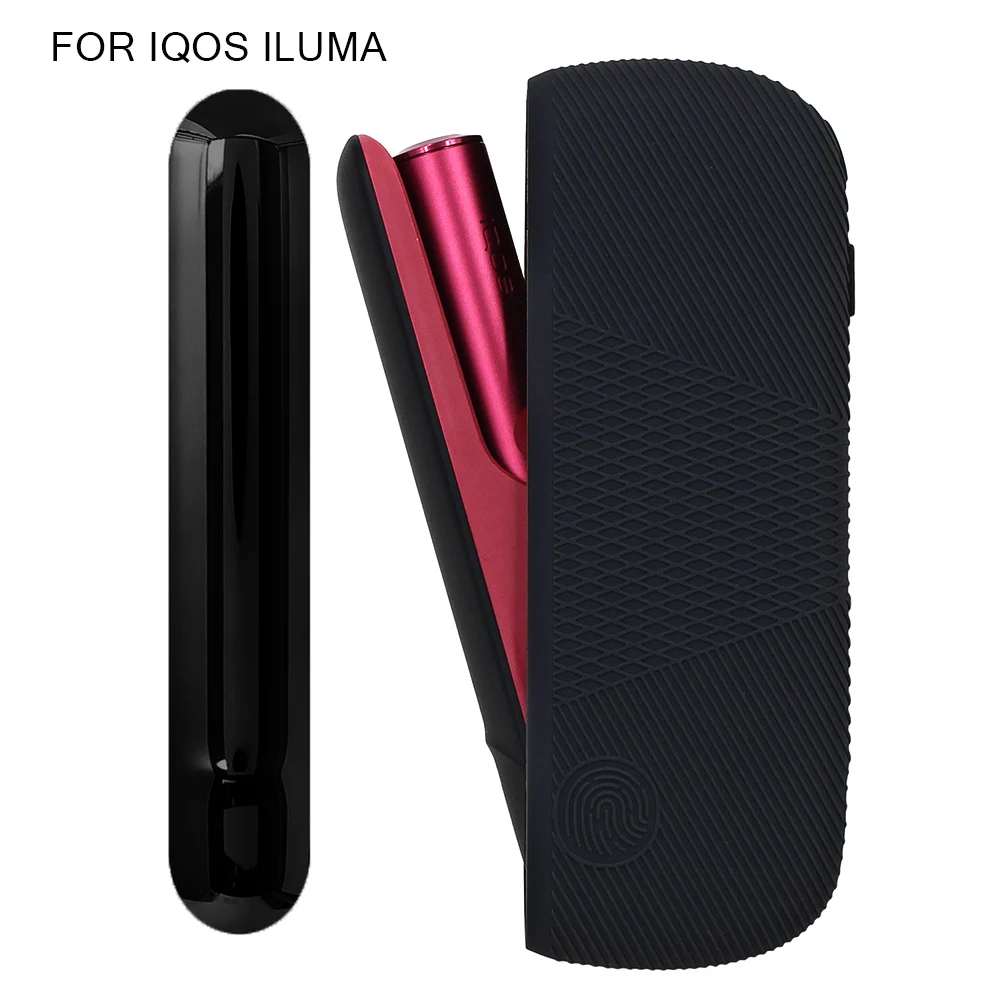 Pure 12 Kinds Silicone Case+ Door Cover for IQOS ILUMA Case for ICOS ILLUMA E-Cigarettes Replaceable Cover Accessories