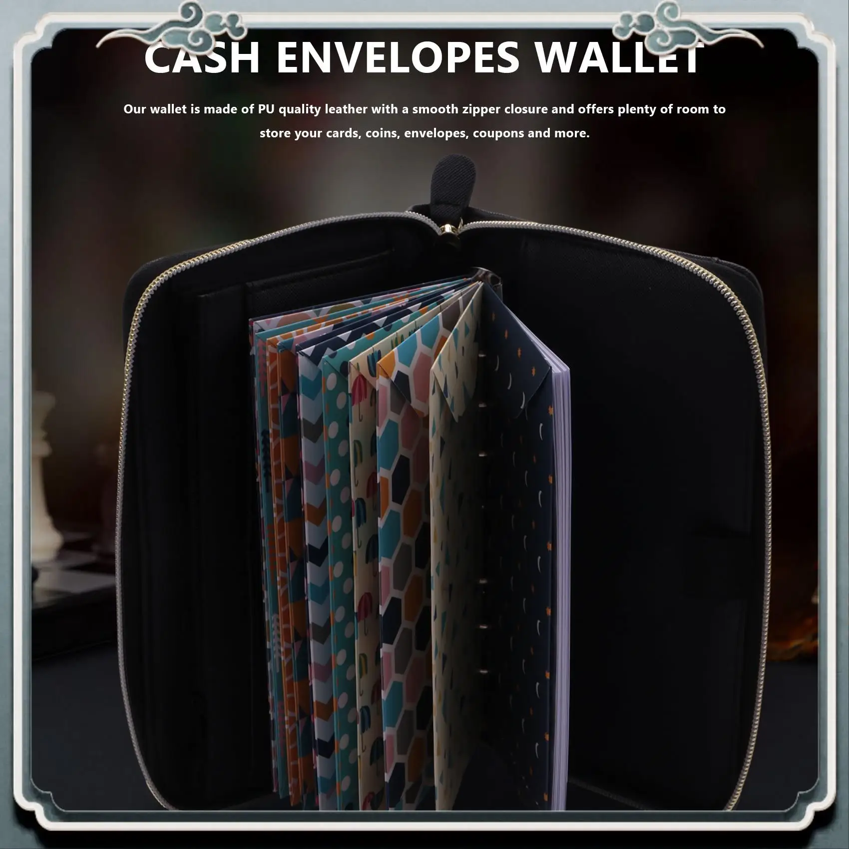 Premium All-In-One Cash Envelopes Wallet System With 12 Budget Envelopes And 12 Budget Sheets For Financial Planner