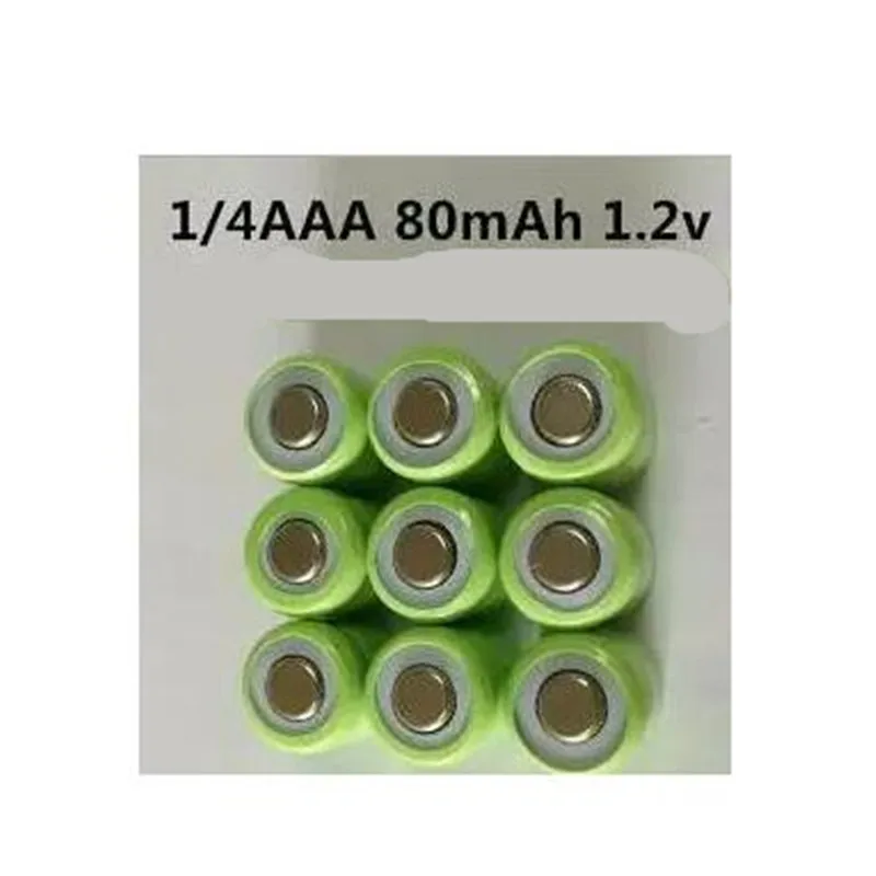 

10Pcs/Lot 1.2V 1/4AAA 80MAh Ni-mh Rechargeable Battery For Toy