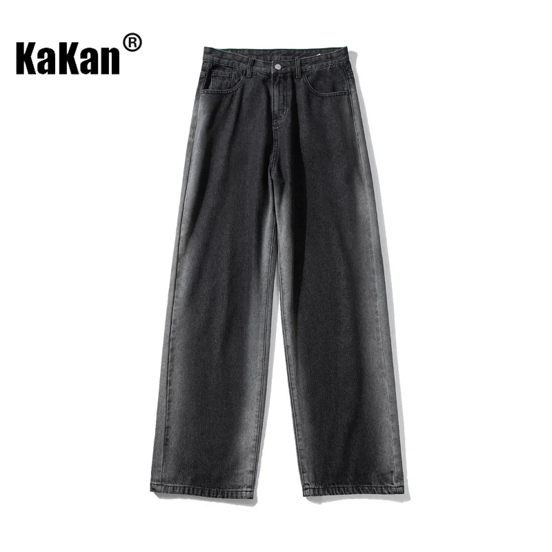 Kakan - New Gradient Color Trendy Jeans, Casual Pants Trendy Brand Drop Feel Wide Leg Floor Dragging Long Jeans K29-N672