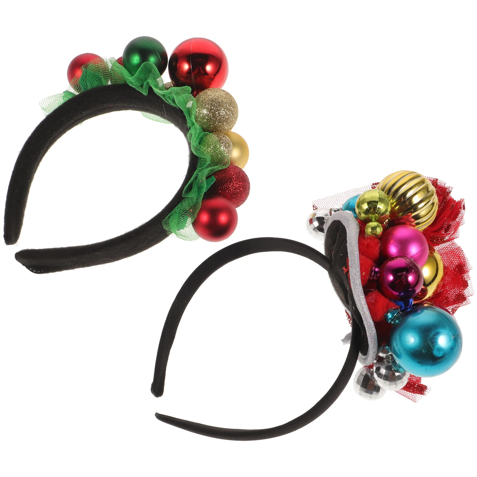 

2Pcs Christmas Hair Clasp Luminous Festive Head Hoops for Holiday Party Kids Adults Cosplay Birthday Celebration Decorative