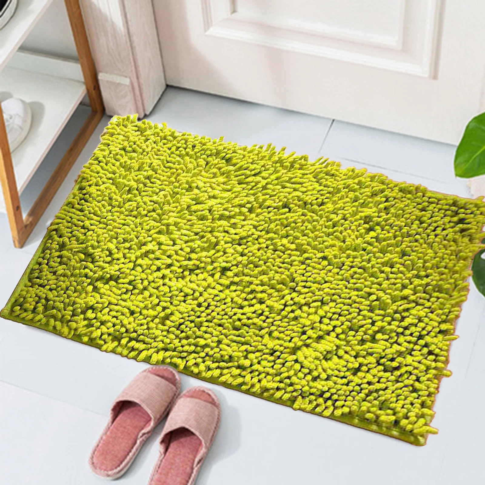 Chenille Doorway Mat Non-slip Bathroom Mat Soft And Absorbent Floor Rugs And Carpets Bathtub Bed Side Feet Pad 40*60CM