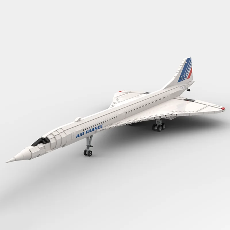 Military 1/72 scale Concorde building block toy boy gift (stickers not included)