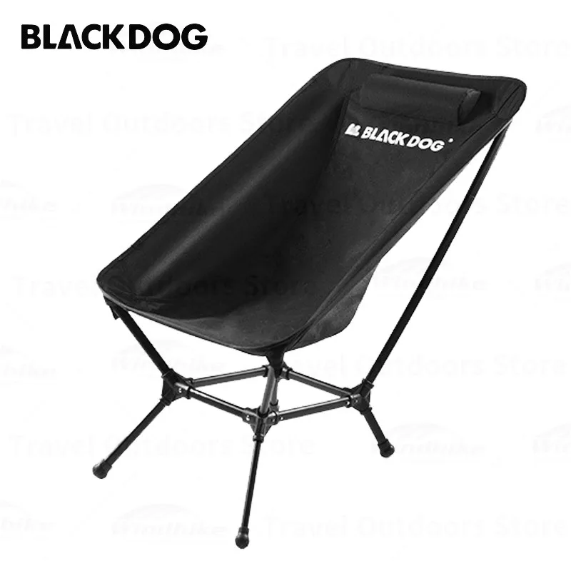 Naturehike-BLACKDOG HighBack Moon Chair Folding Outdoor Light Portable Fish Chair Aluminum Alloy Camping Beach Chair With Pillow