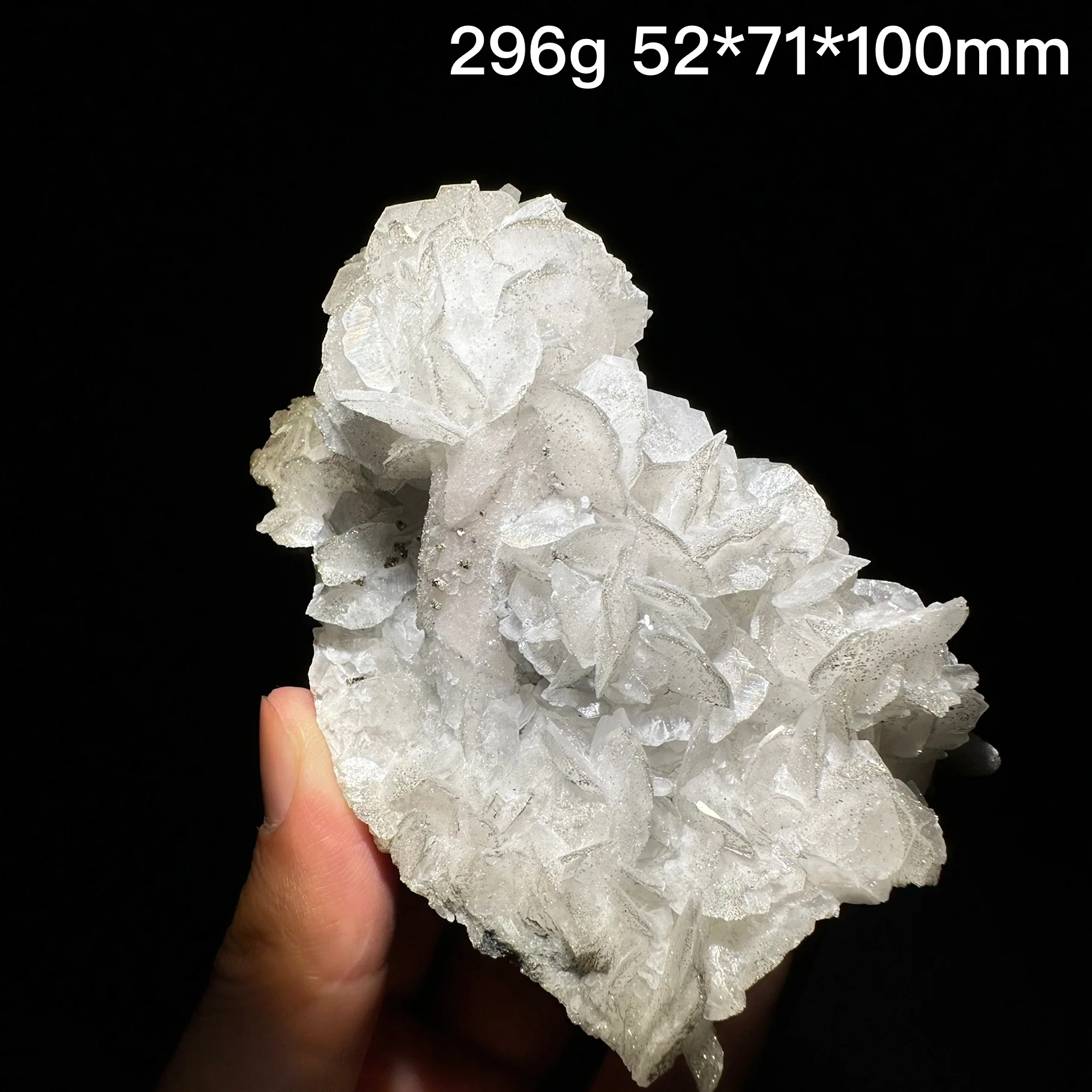 100% Natural Stone Rose Calcite Crystal Cluster Fluorescence Effect Mineral Raw Quartz Rock Specimen Decoration Rough Healing