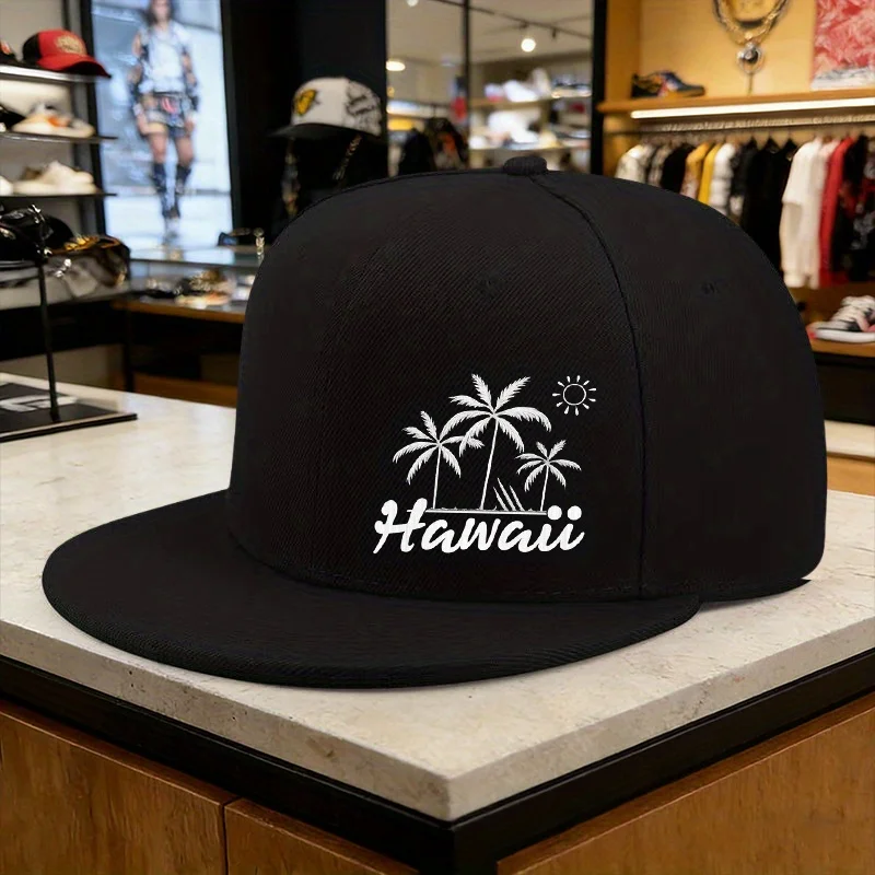 1 Herren Outdoor Hip-Hop-Mütze mit Hawaii-Print, Street Fashion Outdoor-Sport-Baseballkappe, ein Must-Have für Trendsetter, eine tolle Idee