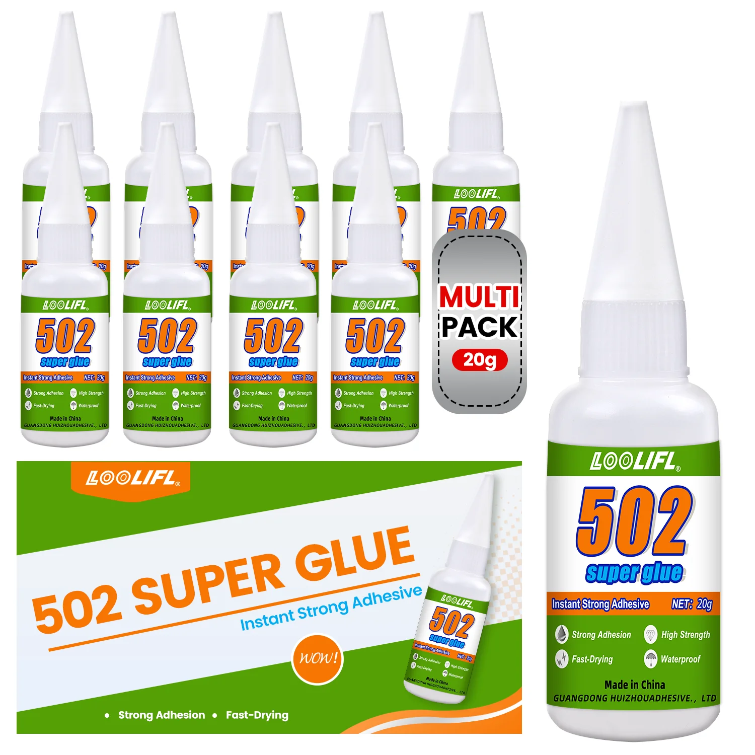 502 Metal Glue, Metal Adhesive, 3-Second Instant Glue - Super Strong Shoe Glue, Strong Adhesive, Waterproof/Transparent/Emergency Repair, All-Purpose Glue, Used for Bonding Metal/Plastic/Glass/Ceramic/Rubber/Wood//Pp/A