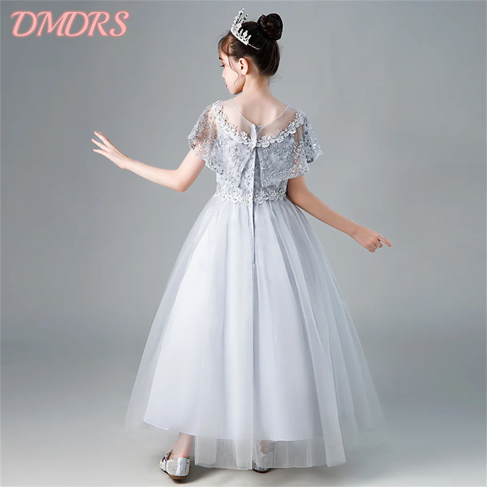 Elegant Girls Party Dress Stylish Tulle Princess Dresses 2025 Charming Girls Flower Girl Hostess Gown Classic Graduation Gowns