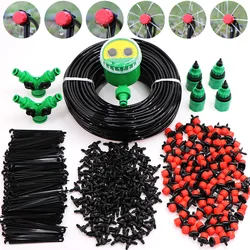 50 Meters Plant Timer Garden Watering System Irrigation 4/7mm Drip Kits Automatic Spray for Plants Adjustable Nozzles