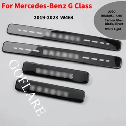 For Mercedes Benz G-Class W464 AMG Brabus Led Door Sill Scuff Plate Pedal Entry Guard Cover 19-23 Car Stying Stainless steel