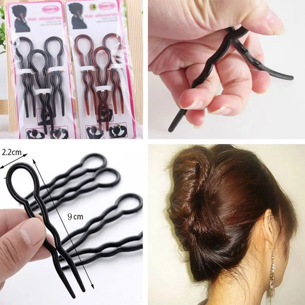 Different Hair Styling Braid Hairstyle Hair Braid Twist Styling U Shape Fork Tool Hair Clips Hair Pin Hair Fork