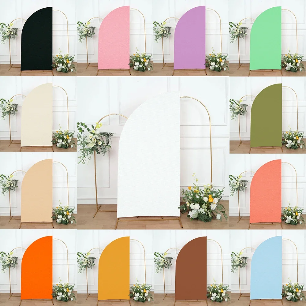 

Solid Color Knife Shape Arch Photography Backdrop Cover Spandex Fabrics Birthday Party Background Celebration Decor Photo Studio