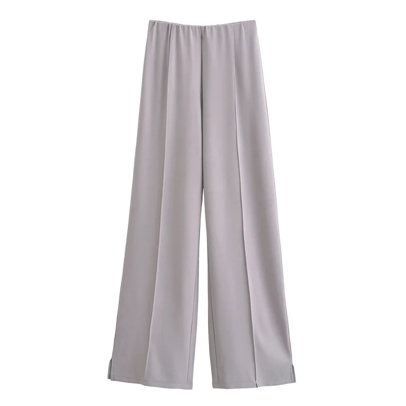 2025ملابس نسائية شتوية جديدة  بنطلون كاجوال برقبة دائرية من القماش ذو الوجهين على الطراز الأوروبي والأمريكي مجموعة