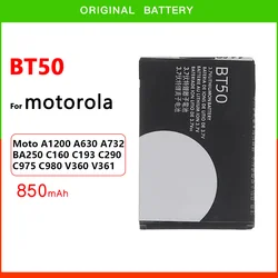 100% Original Genuine 3.7V BT50 BT51 BQ50 Battery For Motorola Moto A1200 A630 A732 BA250 C160 C193 C290 C975 C980 V360 V361