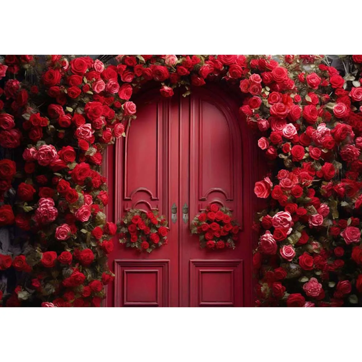 

Allenjoy Valentine's Day Red Door Backdrop