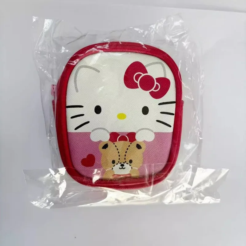 Sanrio Hello Kitty Anime Kawaii Ins Borsa per carte di monete alla moda Simpatico Kuromi Borsa per cuffie Portachiavi Ciondolo appeso Regali