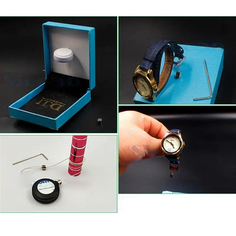 Round Security Cable Lock Phone Jewelry Display Anti-Theft Cable Retractable Security Lock Anti-Loss Pull Cable Box