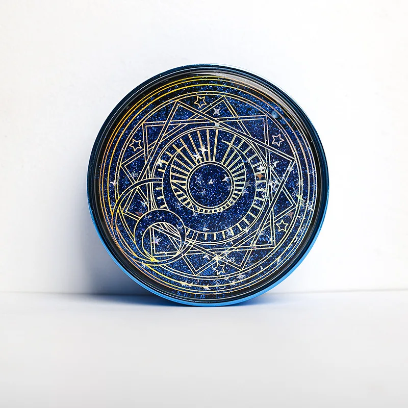 حاوية عدسات محارة على شكل نجمة رملية متدفقة مع مرآة عدسات لاصقة محمولة للنساء صندوق تخزين العدسات اللاصقة مجموعة السفر