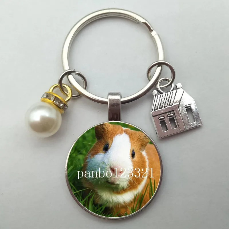 Fashion Personality Guinea Pig Keychain Guinea Pig Animal Lover Keychain Pendant Men and Women Jewelry Jewelry Gift Jewelry