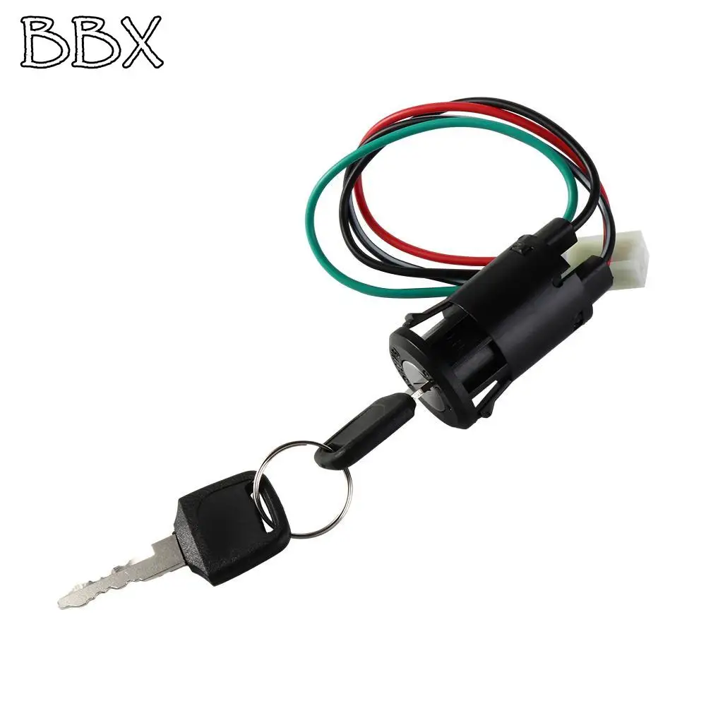 

Male Plugs Motorcycle Ignition Switch 2 Keys ON/OFF Wires ATV Ignition Key Switch Power Lock Electric Scooter Dirt Bike