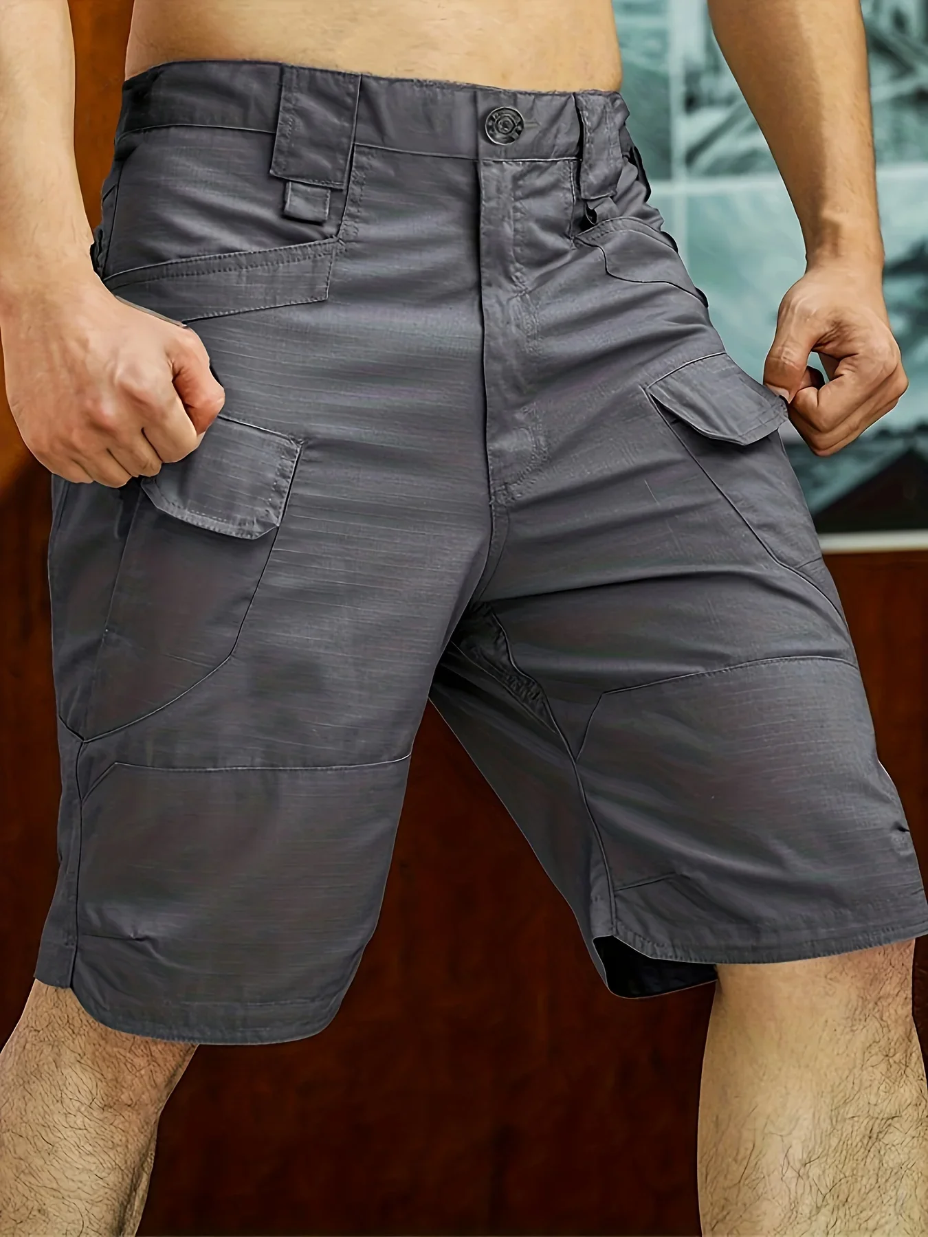 2026 Neue Herren Cargo-Shorts Taktische Freizeithose Sommer Dünn Schnelltrocknend Workout Multi-Taschen Outdoor Trekking Wanderhose – Detail 18