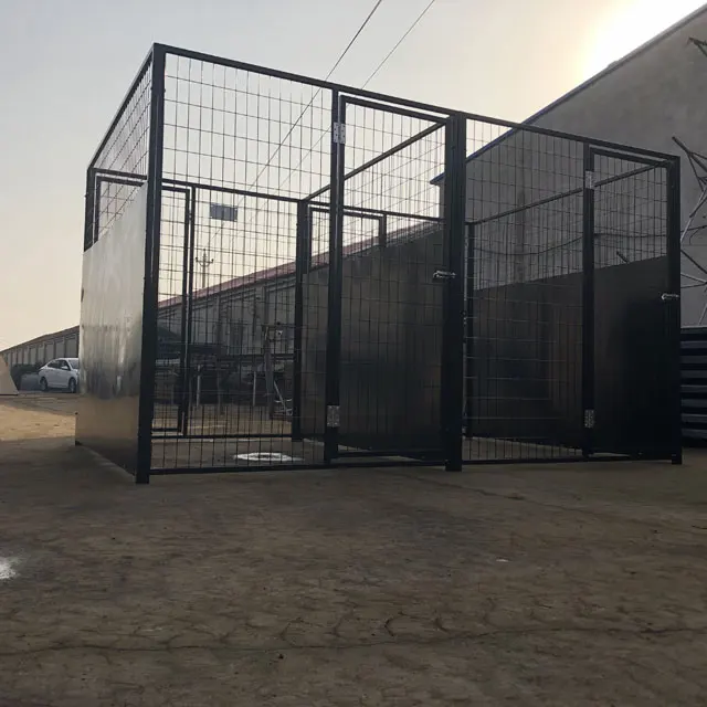 Custom Outdoor Indoor Heavy Duty Dog Kennels Large Dog Running House Metal Welded Dog Cage Panels