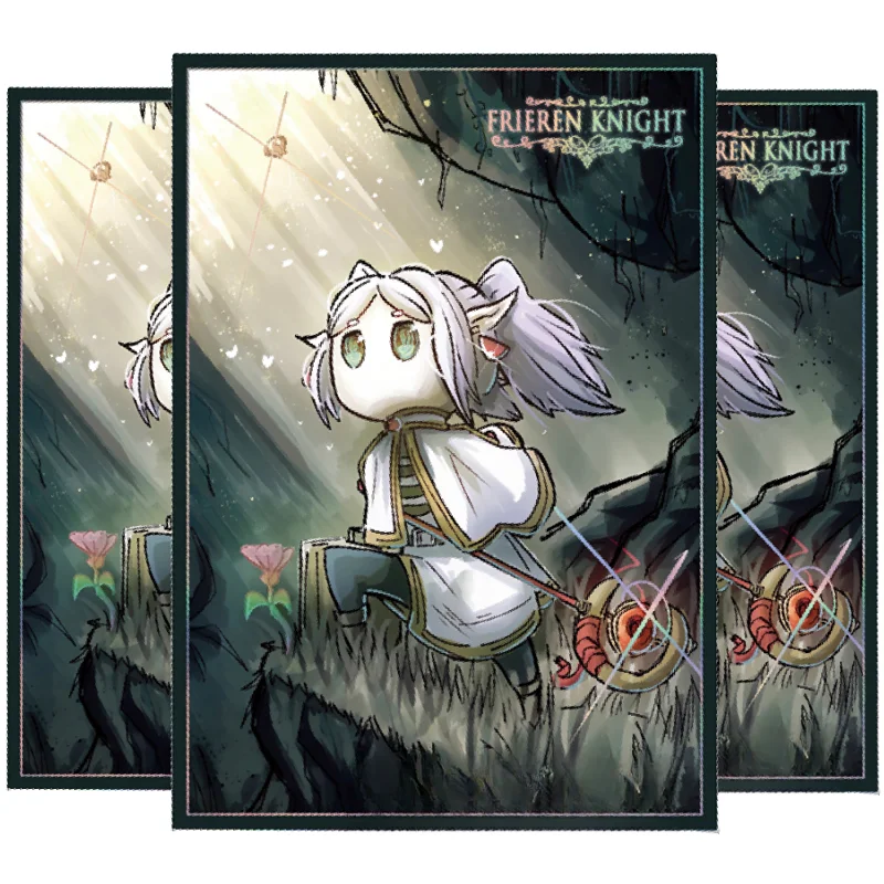 50Pcs/Set Hollow Knight Cards Sleeve Frieren COS Anime Game Characters Colorful DIY Laser Version Cards Protective Cover Toys