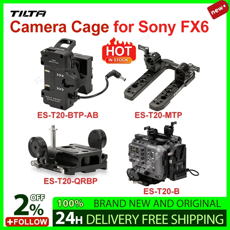 TILTA FX6 ES-T20-B 카메라 케이지, 소니 FX6를 위한 최적의 수직 마운팅 솔루션