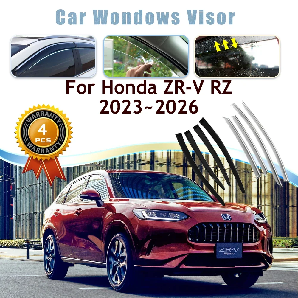 

Car Window Visors For Honda ZR-V ZRV HR-V HRV RZ 2023 2024 2025 2026 Rain Sun Snow Guards Deflector Windshields Auto Accessories