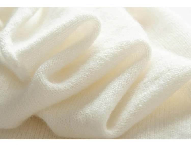 Damen-Schlauchschal aus 100 % Kaschmir, leichter Kamin-Schal, Halsmanschette, wärmer, Wasserfallausschnitt, Schlaufe, weiche Strick-Accessoires für Kinder – Detail 10