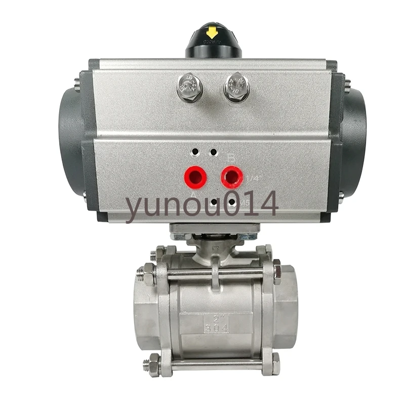 

Pneumatic Threaded Ball Valve Q611F-16P, Stainless Steel 304, Three Piece Internal Thread Valve, Dn15, 25, 50, 65