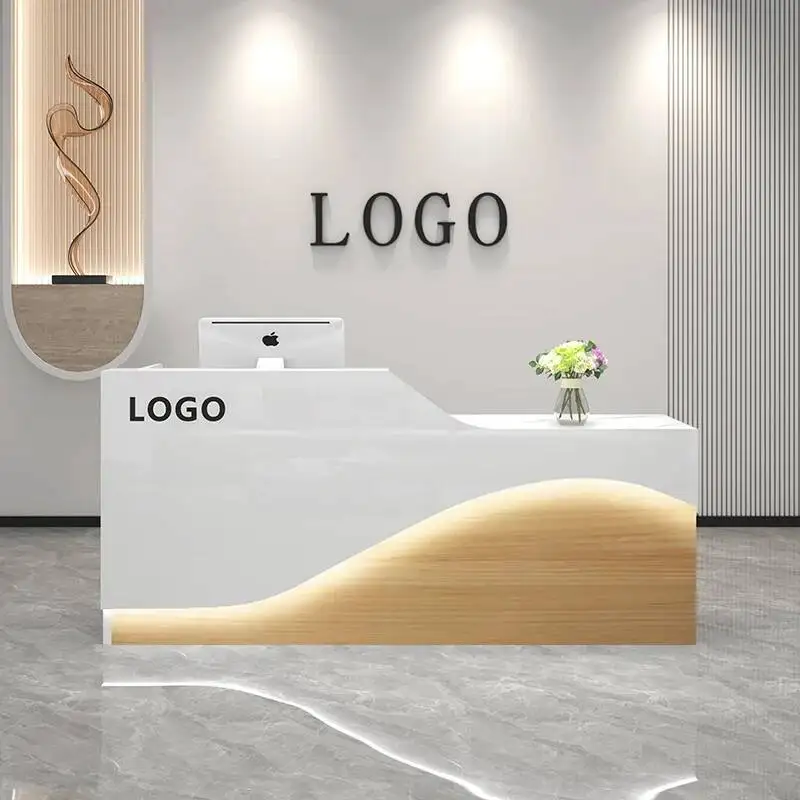 

Desks Modern Kitchen Luxury Reception Checkout Counter Reception Desks Beauty Salon Mostrador Negocio Commercial Furniture