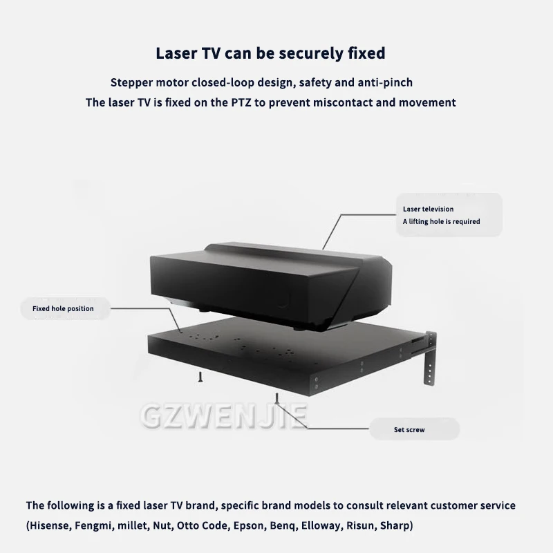 UST Laser TV Projection Telescopic Stage Electric intelligence Automatic Slider Tray For Ultra Short Throw Projector