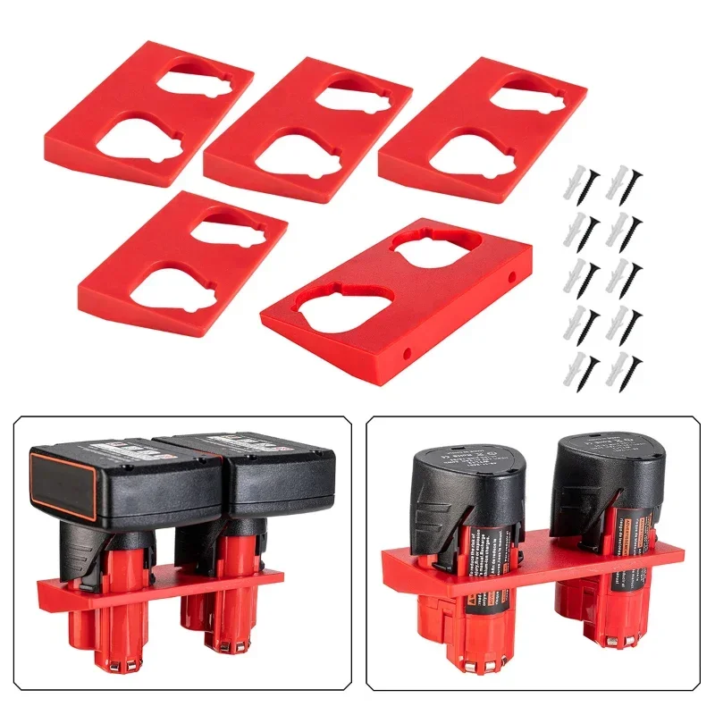 Machine Holder Battery Storage Rack For Milwaukee 12V Batteries Wall Mount Tool Bracket Fixing Devices Battery Holder 48-11-2401