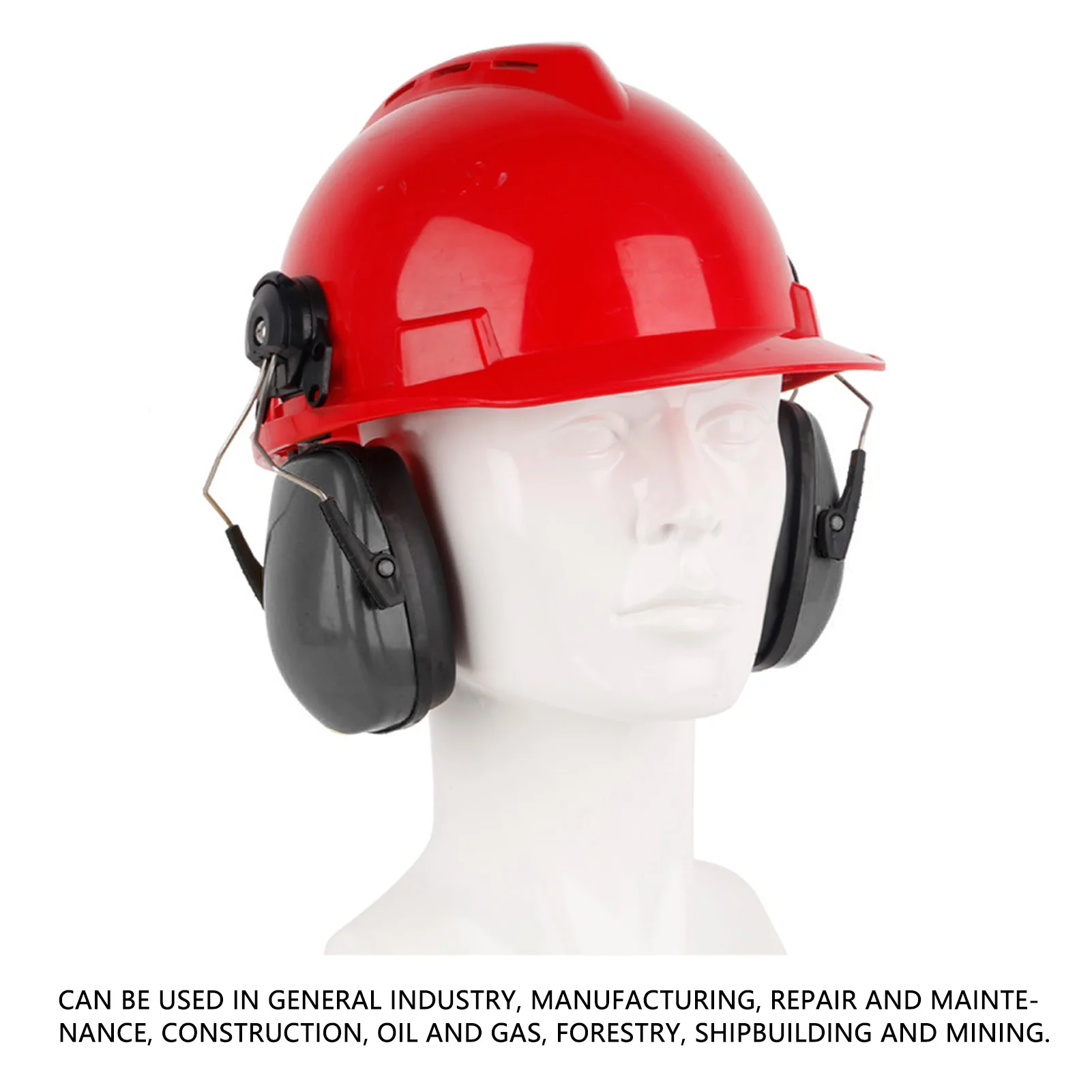 Safety Helmet Attachable Ear Muff Hat Block Design Ergonomic Headband Helmet Attachable Ear Muff for Repair and Maintenance