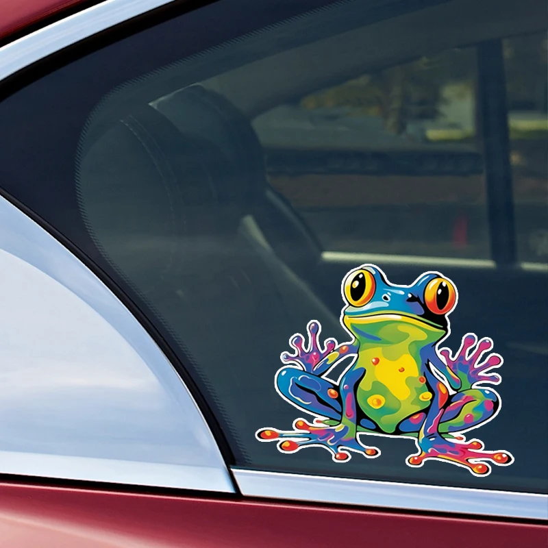 

Peaceful Vibes Multi-Color Frog Vinyl Sticker Decal For Car Windows, Bumpers, Laptops
